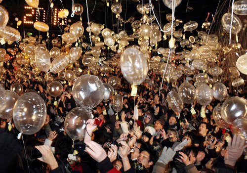 Año Nuevo en el Templo Zozoji, en Tokyo